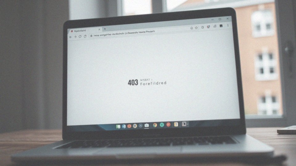 Co powinien zrobić użytkownik, gdy widzi błąd 403?