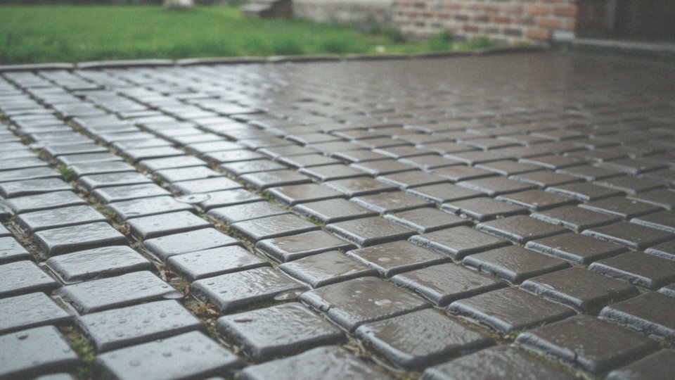 Jakie są skutki niewłaściwego spadku na kostce brukowej?